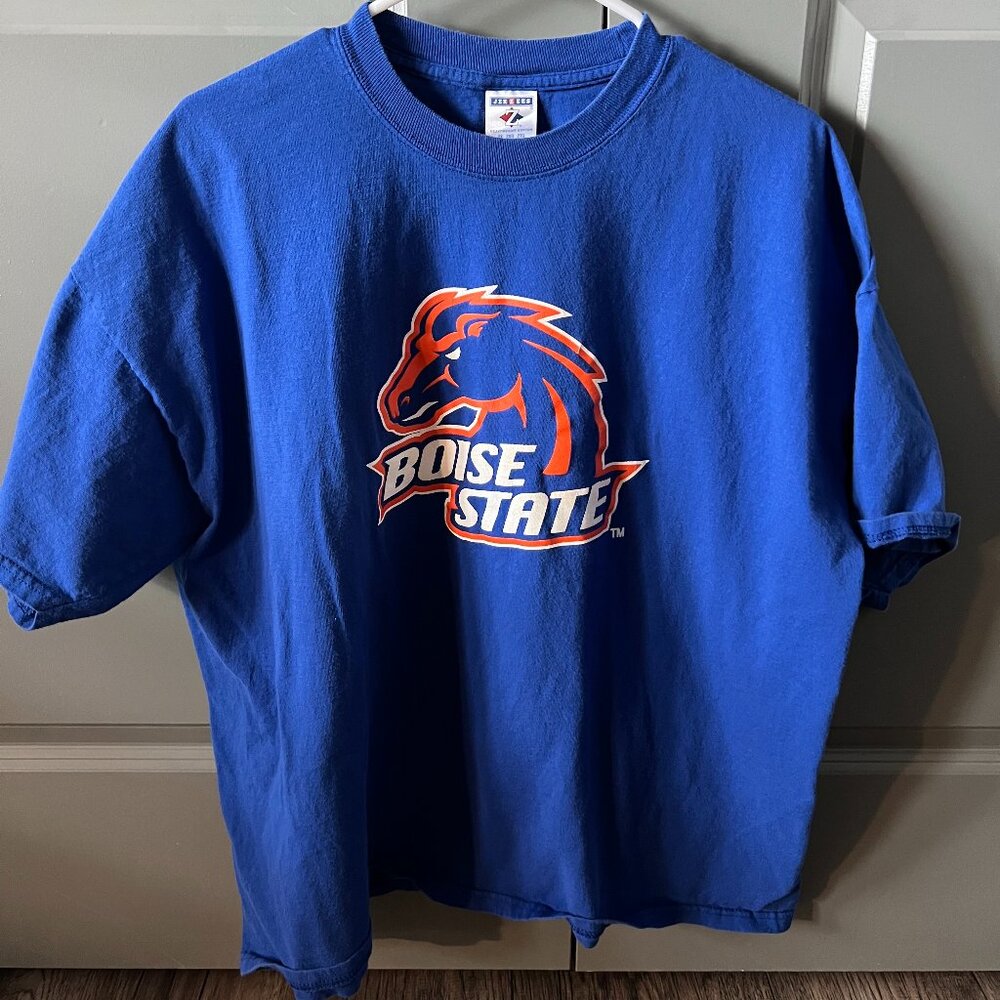 Blue Boise State Vintage Jerzees 2XL Womens Tee Shirt